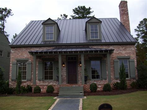 cocoa brown metal roof red brick house|metal roof for brick house.